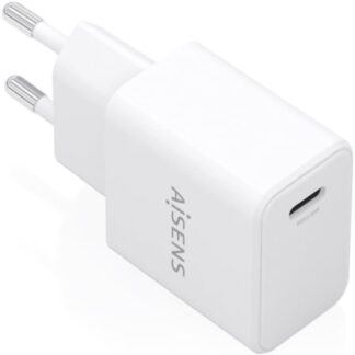 Cargador de Pared GaN Aisens A110-1023/ 1xUSB Tipo-C/ 20W/ Blanco