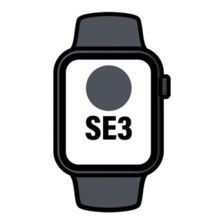 Apple Watch SE3/ GPS/ 44mm/ Caja de Aluminio Medianoche/ Correa Deportiva Negra M/L